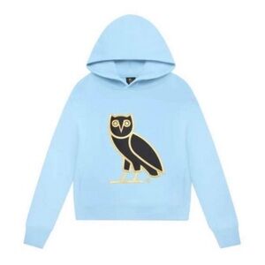 OVO medium hoodie in baby blue. Perfect condition.